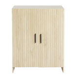 Meuble bas salle de bain en bois 2 portes 60x30xH75cm