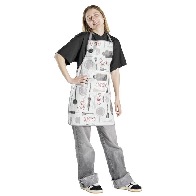 Tablier de cuisine avec inscriptions 72x65cm