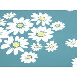 Toile cir&eacute;e Marguerite vert l140cm &ndash; Vente au m&egrave;tre