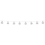 Guirlande lumineuse 10 diamants m&eacute;tal noir 165cm