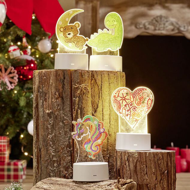 Veilleuse LED cr&eacute;ative diamant &agrave; coller pour enfant