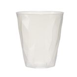Lot de 12 verres 340ml plastique transparent martelé Ø8,4xH9,5cm