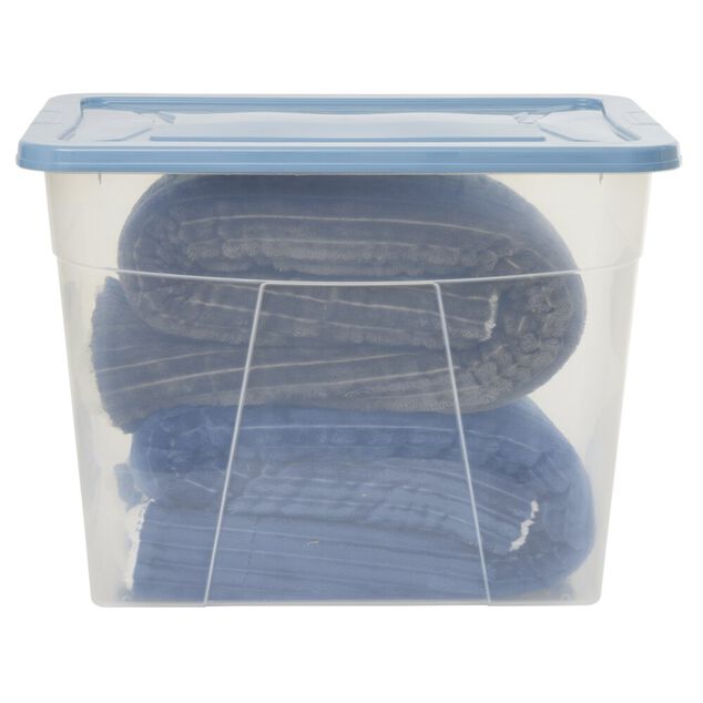 Box de rangement &agrave; roulettes plastique 80L (plusieurs mod&egrave;les)