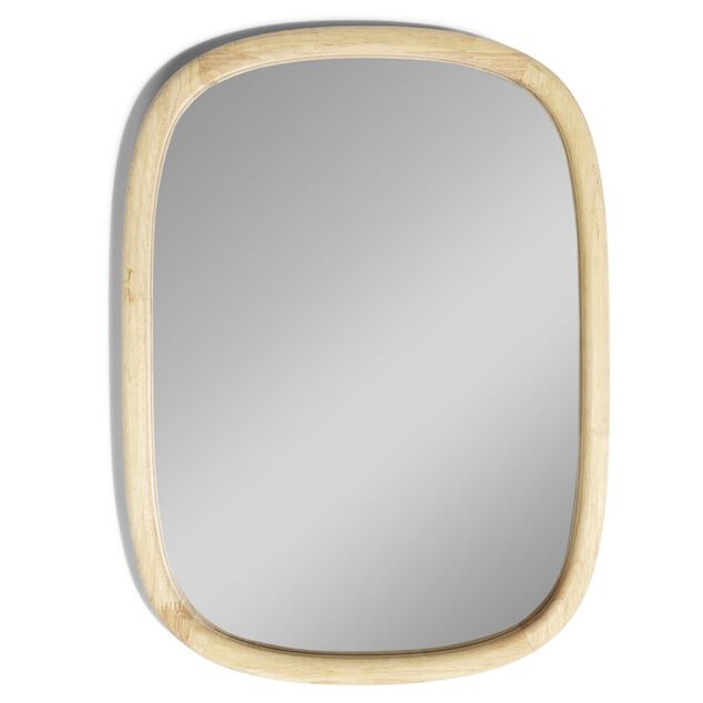 Miroir forme organique rectangulaire en bois 37x50cm