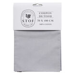 Coupon tissu coton 70x100cm gris perle
