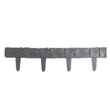 Bordure de jardin &agrave; planter effet pierre grise 4 pi&egrave;ces L25xH10cm
