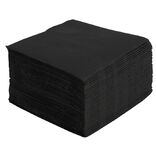 Serviette cocktail carr&eacute;e noire Tex Touch 2 plis en papier x40