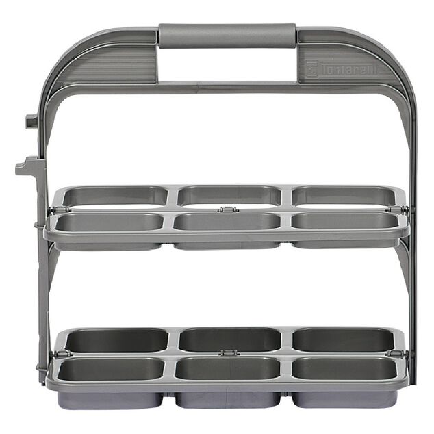 Range bouteille pliable gris 6 emplacements
