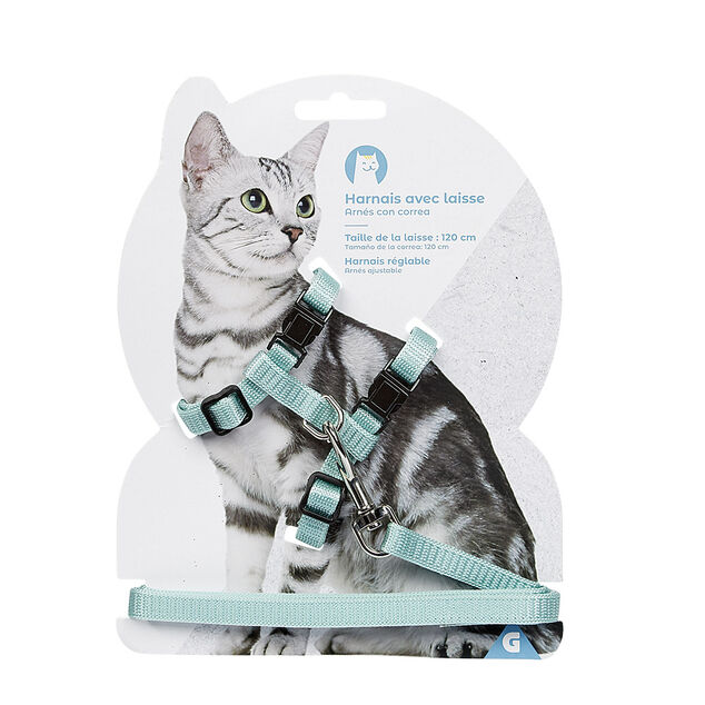 Harnais avec laisse pour chat