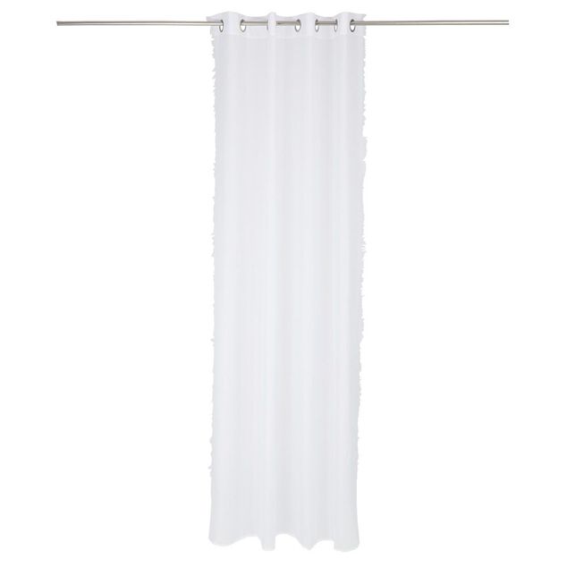 Voilage polyester 140x240cm frange blanc