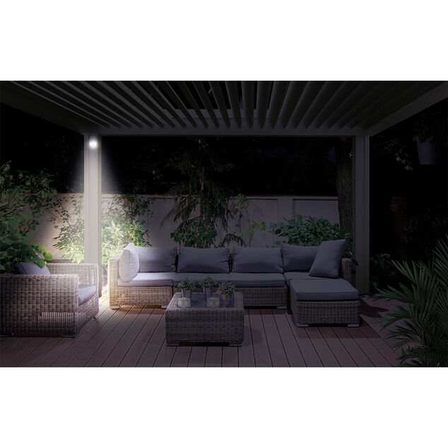 Applique murale solaire LED inox détecteur de mouvement H23,2cm