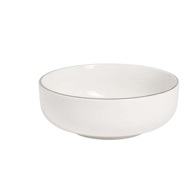 Coupelle Oslo fa&iuml;ence blanche avec bord dor&eacute; &Oslash;20cm