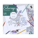 Cahier de coloriage 24 pages papier détails pailletés