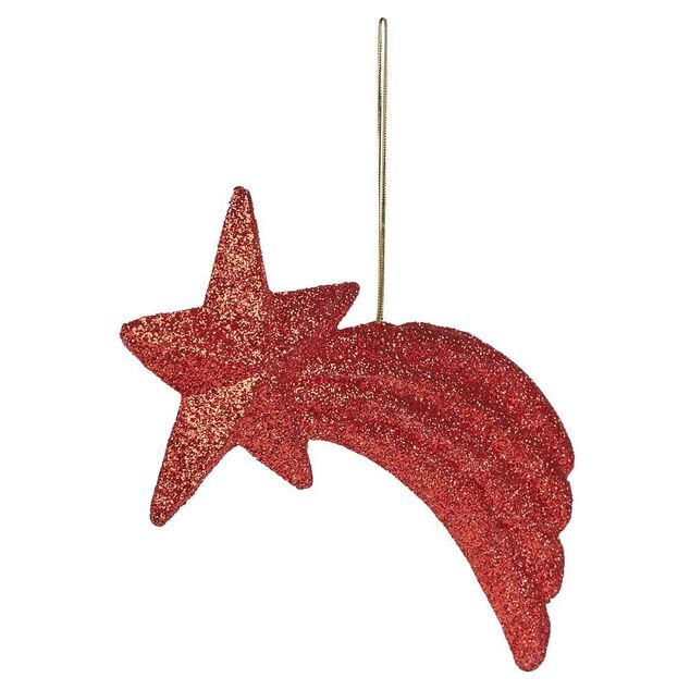 &Eacute;toile filante &agrave; suspendre rouge paillet&eacute;