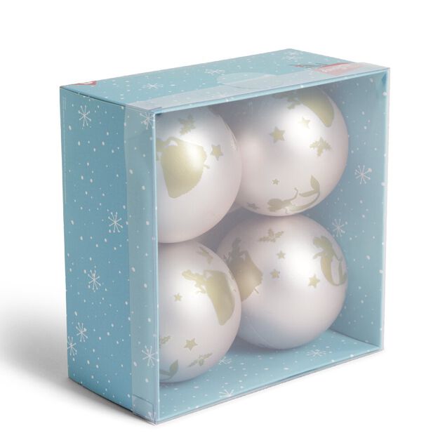 Boule de Noël Disney Bambi rose Ø8cm x4