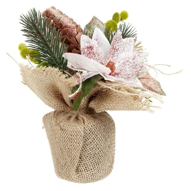 Fleur artificielle de No&euml;l poinsettia (2 mod&egrave;les)