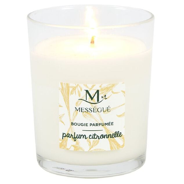 Bougie naturelle parfum&eacute;e citronnelle Mess&eacute;gu&eacute;