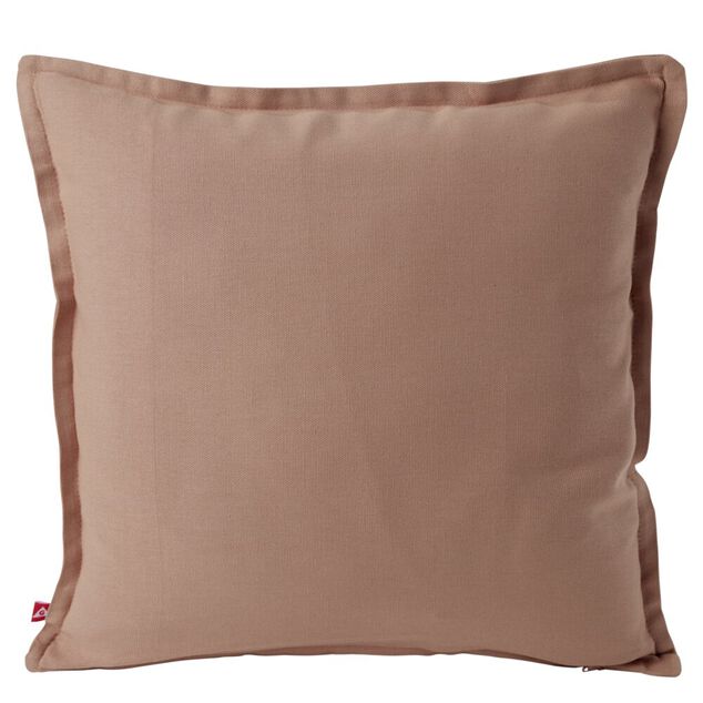 Housse de coussin coton Panama 40x40cm vieux rose