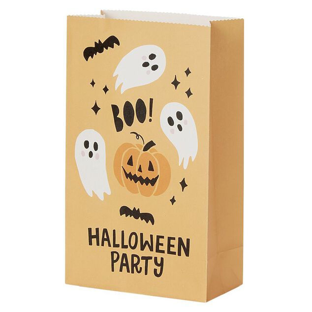 Sachet en papier d&eacute;cor Halloween x10