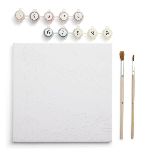 Kit de toile &agrave; peindre par num&eacute;ros 41x24cm (plusieurs mod&egrave;les)