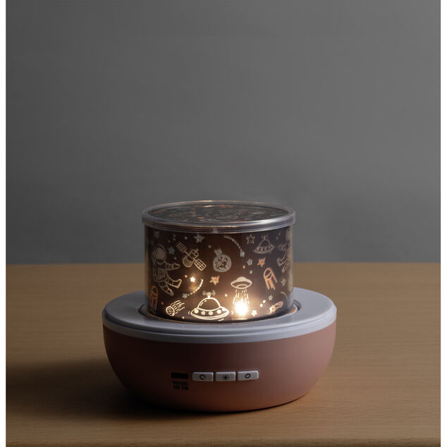 Veilleuse projecteur lumineux rotatif - 2 mod&egrave;les espace ou oc&eacute;an