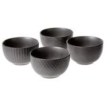 Bol en gr&egrave;s noir x4
