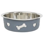 Gamelle pour chien inox silicone Ø21xH7cm