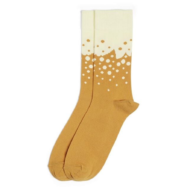 Chaussettes originales motif pois jaune/beige - T41/45
