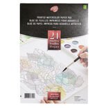 Bloc 24 feuilles imprim&eacute;es pour peinture aquarelle 20x29,5cm