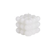 Bougie carr&eacute;e &agrave; bulles 5,5x5,5xH5,5cm