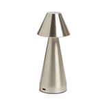 Lampe de table Conni USB tactile grise &Oslash;9,5xH22,5cm