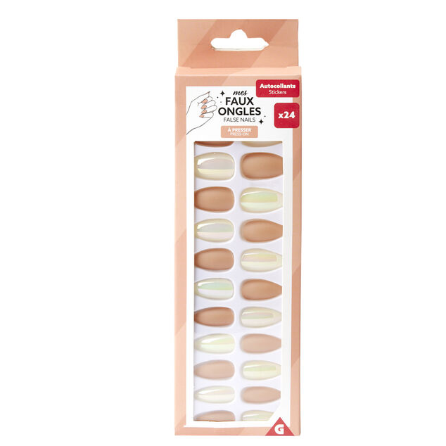 Faux ongles x24 adhésifs