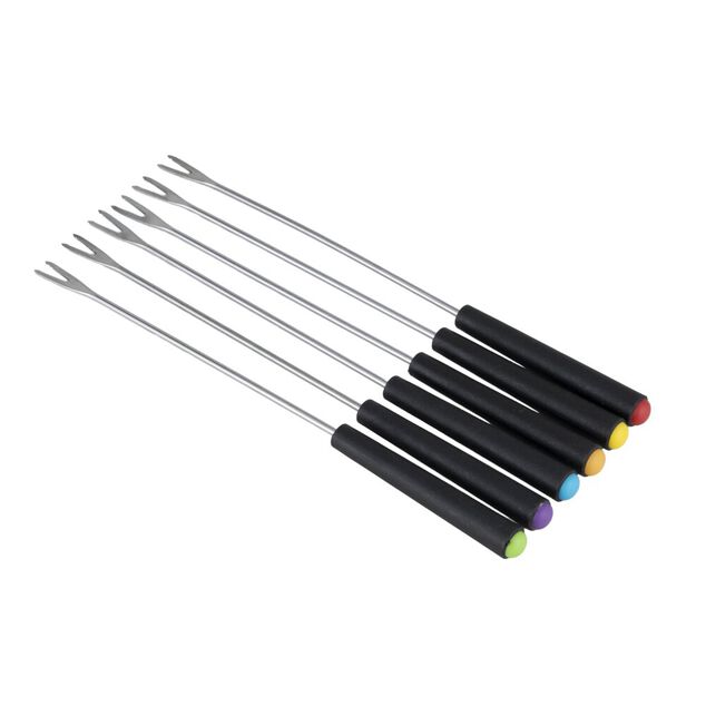 Service &agrave; fondue 6 personnes &Oslash;24cm tous feux dont induction avec piques inclus