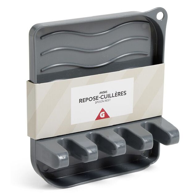 Support repose-cuill&egrave;res plastique gris
