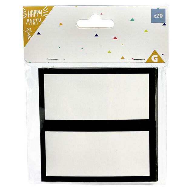 Chevalet marque place x 20 noir et blanc