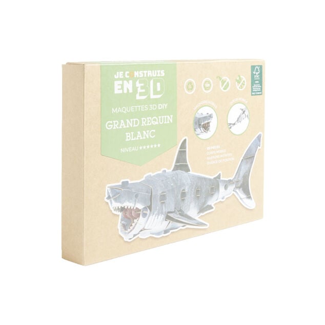 Maquette 3D requin enfant 99 pi&egrave;ces 44x25xH16cm