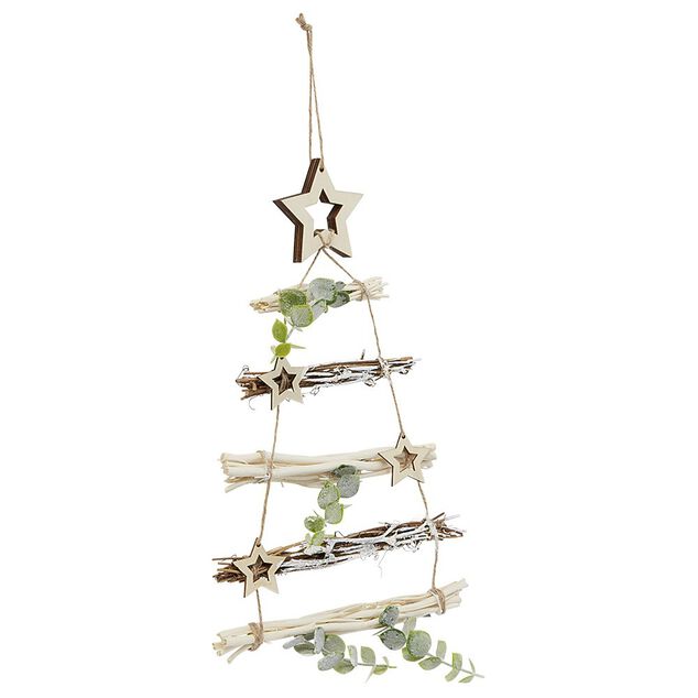 Suspension Sapin en bois flott&eacute; vert naturel