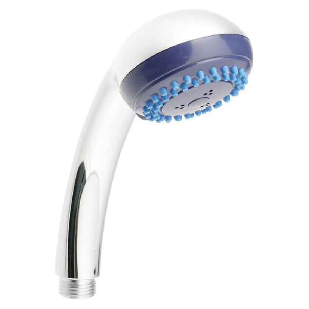 Pommeau de douche &agrave; 3 jets acier gris argent&eacute;