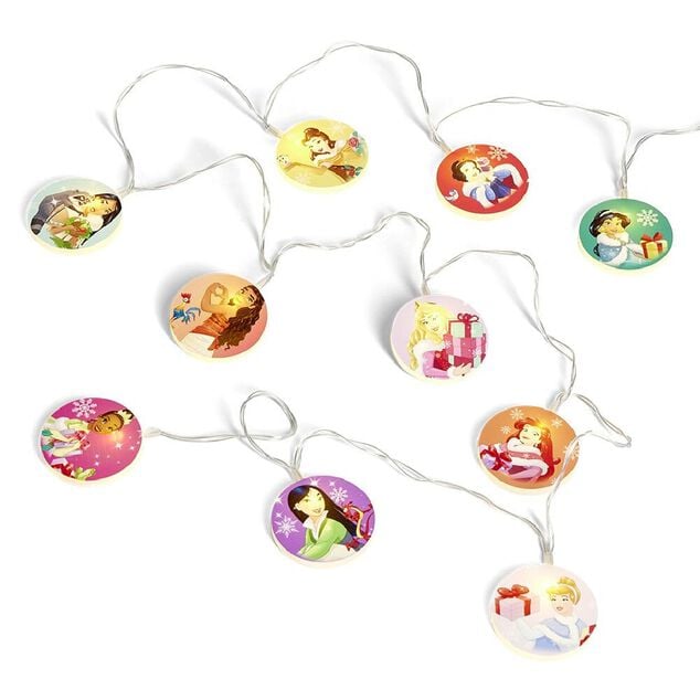 Guirlande lumineuse No&euml;l Princesses Disney 10LED blanc froid 1,4m