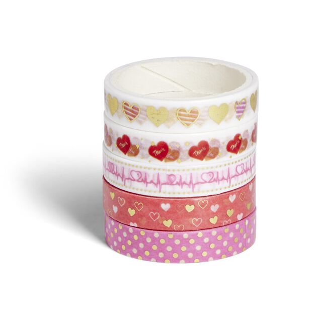 Lot 5 rubans adh&eacute;sifs papier