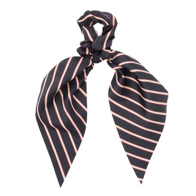 Chouchou ruban à cheveux en tissu rayé L29cm (4 modèles)