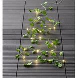 Guirlande lumineuse lierre artificiel vert 20 microled blanc chaud 2,9m