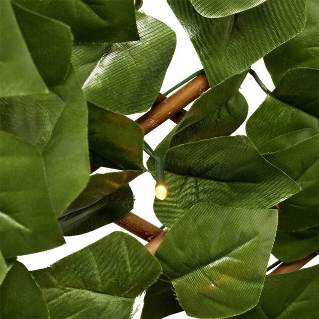 Treillis ext&eacute;rieur lumineux solaire plante grimpante artificielle H180