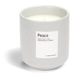 Bougie Peace pot céramique Ø8xH9cm gris