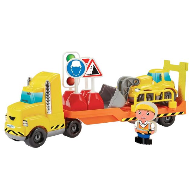 Camion chantier Abrick avec accessoires 29 pi&egrave;ces plastique