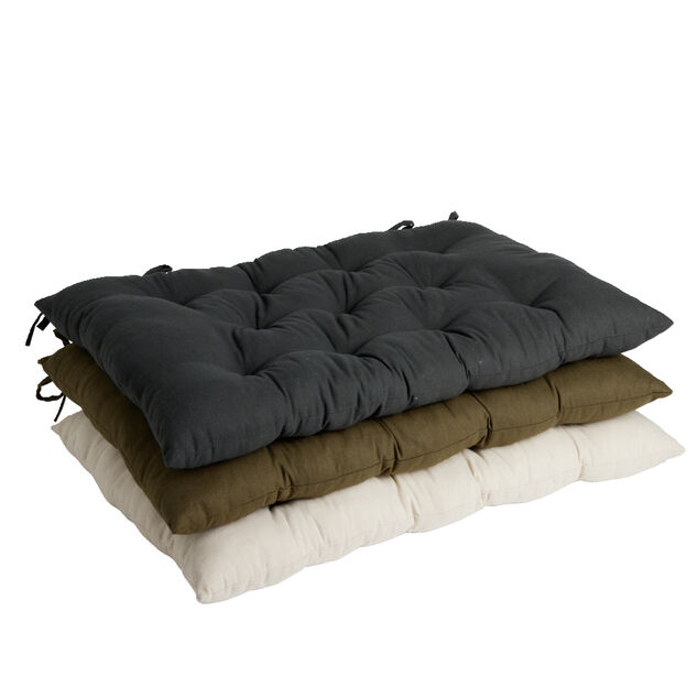 Coussin t&ecirc;te de lit rectangulaire vert kaki 50x70cm