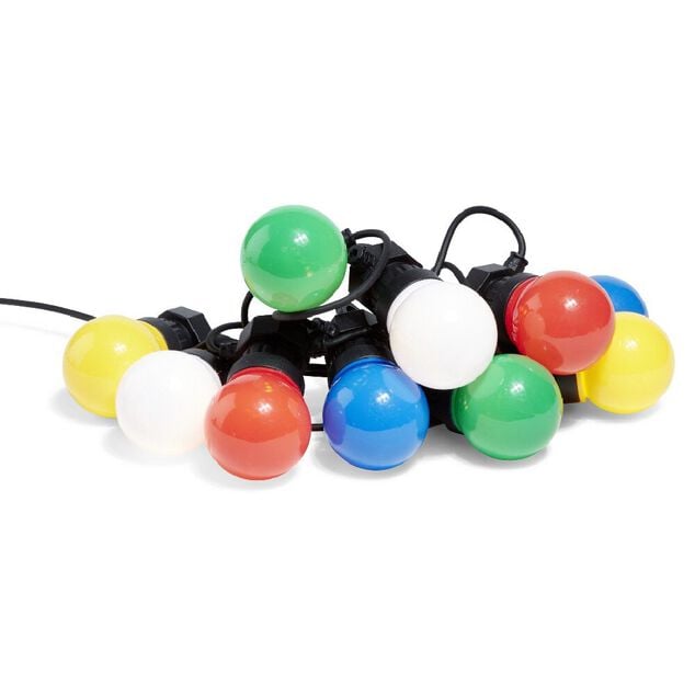 Guirlande solaire guinguette 50LED multicolore design ampoule 5,8m