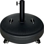 Pied de parasol &agrave; roulettes 35kg &Oslash;50xH42cm noir