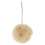 Boule de Noël fourrure marron Ø6cm