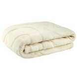 Plaid uni relief jacquard 130x190cm (2 mod&egrave;les beige ou blanc)